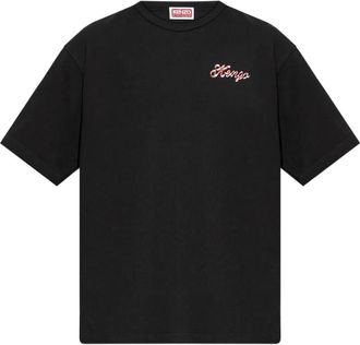 Kenzo T-shirt Winter Holidays con logo - Nero