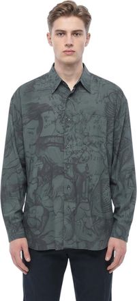 Magliano Green Graphic Print Shirt