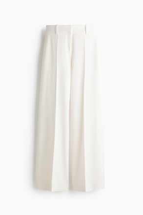H&M Elegante Hose mit weitem Bein - Cremefarben