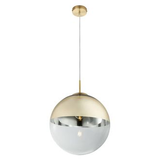 Netlighting Varus 33cm Globe Pendant Gold Colors Transparent Glass Shade 1x E27