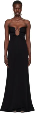 CHRISTOPHER ESBER Helix Crystal asymmetric jersey gown from