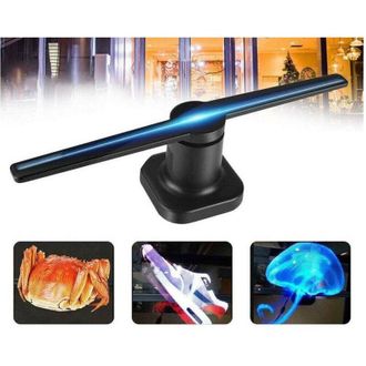 Trade Shop Trade Shop Traesio - Proiettore Olografico 3d Led Fan Insegna Pubblicitaria Wifi Luminosa