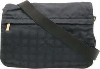 Chanel Pre-owned New Travel Line Schoudertas - Dames - Vintage Schoudertas - Zwart - ONE Size - Nylon - Vintage
