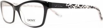 DKNY DY4649 3582 Black Wayfarer With Floral Cut 51mm