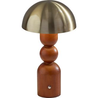 Adesso Connie LED Cordless Table Lamp in Walnut at Nordstrom