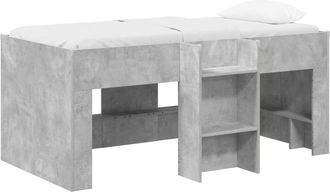 vidaXL Marco De Cama Alta Para Ni&ntilde;os Gris Hormig&oacute;n 80 X 160 Cm Vidaxl