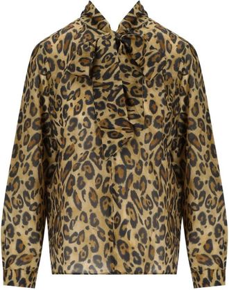 Marella Nastro Shirt - Dames - Blouses - Bruin - M - Overhemden