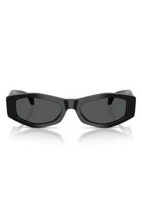 Versace 54mm Irregular Sunglasses in Black /Dark Grey at Nordstrom