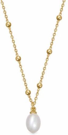 Astley Clarke Gold Biography White Pearl Pendant Necklace at Nordstrom, Size 18