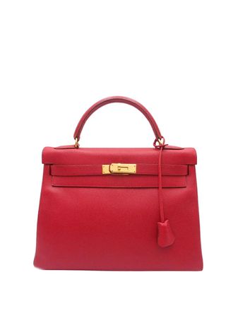 Herm&egrave;s 1995 Courchevel Kelly Retourne 32 tas - Rood