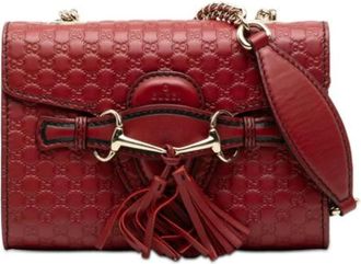 Gucci Pre-owned Cross Body Bags, female, Red, Size: ONE SIZE Pre-owned Mini Emily