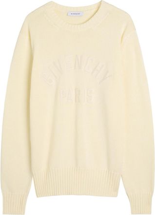 Givenchy Logo-embroidered Cotton Jumper - Ecru - XL