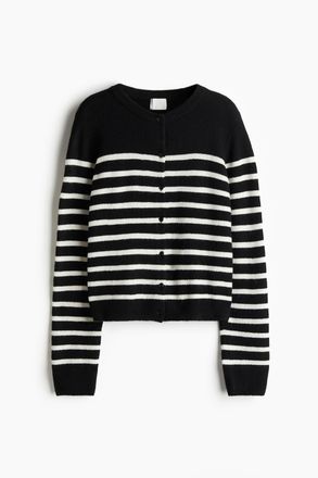 H&M Gestrickter Cardigan - Schwarz