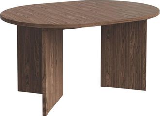 Selsey Selsey Ovo - Mesa De Comedor Redonda Extensible, 110-190 X 110 Cm, Efecto Nogal Wisconsin