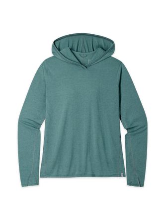 Stio | Womens Divide Hooded Pullover, Size Extra Small in Boundless Heather | Cotton