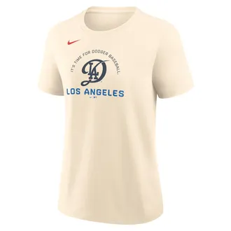 Nike Los Angeles Dodgers City Connect Nike Womens MLB T-Shirt in Brown | 01K915ALD-PBY