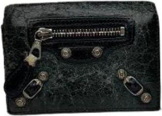 Balenciaga Pre-owned Wallets, female, Black, Size: ONE SIZE Pre-owned Leather Wallet