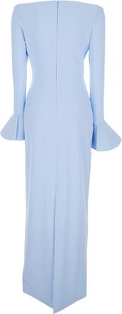 Solace London Womens Long Dress Anica Light Blue Polyester