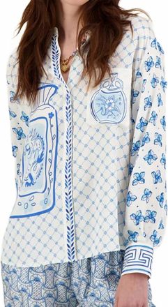 Me369 Isabel Printed Shirt In Amalfi Coast