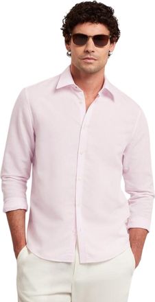 Ted Baker Herenoverhemd van linnenmix met lange mouwen en normale pasvorm (Lichtroze)