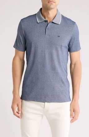 Calvin Klein Birdseye Heather Interlock Polo in Navy Heather at Nordstrom Rack, Size Xx-Large