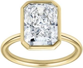 LuvMyJewelry Nerina 14K Gold Radiant Bezel Lab Grown Diamond Solitaire Engagement Ring - 5 Cts in 14K Yellow Gold at Nordstrom