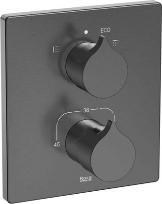 Roca Roca - Grifo Termost&aacute;tico Ba&ntilde;o-ducha Insignia Color: Negro Titanio Cepillado