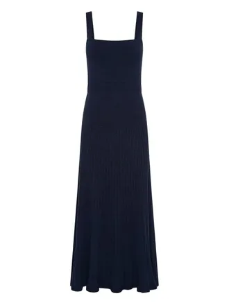 Anna Quan Chantelle square-neck maxi dress - Blue