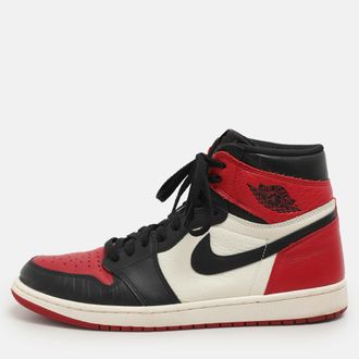 Air Jordan s Tricolor Leather Air Jordan 1 Retro High Top Sneakers