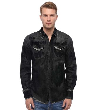Dsquared2 Black Regular Print Shirt