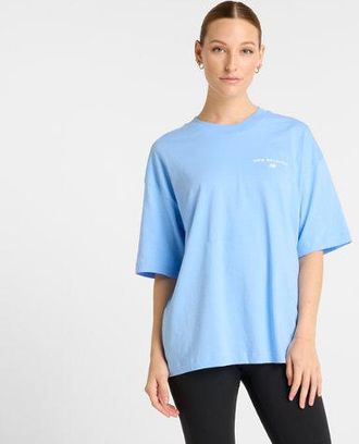 New Balance Donna Reimagined Oversized T-Shirt in Blu, Cotone, Taglia XL