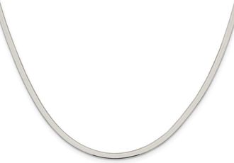 Diamond2Deal Sterling Silver 3mm Magic Herringbone Chain Necklace