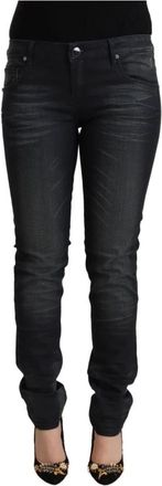 Acht Low Waist Skinny Denim - Dames - Skinny Jeans - Zwart - W27 - Denim - Jeans