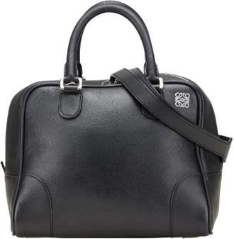 Loewe Pre-owned Handbags, female, Black, Size: ONE SIZE Pre-owned Leather handbags