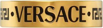 Versace Anello con logo inciso - Oro
