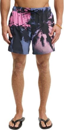 Cotton On Mens Stretch Swim Short in Palms Pink at Nordstrom, Size X-Large