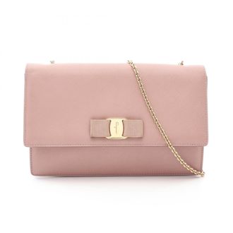 Ferragamo Leather Handbag Shoulder Bag (Pre-Owned)