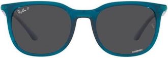 Ray-Ban 54mm Polarized Pillow Sunglasses in Turquoise at Nordstrom