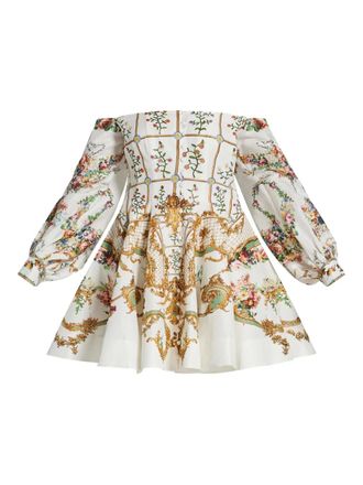 Camilla Abito a fiori con spalle scoperte - Bianco