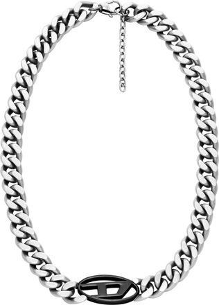 Diesel Two-tone stainless steel chain necklace - Necklaces - Unisex - Silver