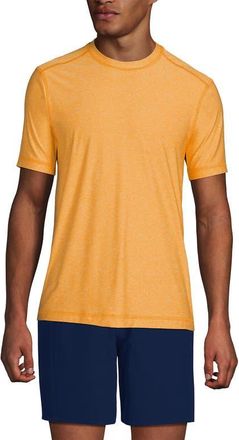 Lands End Short Sleeve Swim Tee Rash Guard in Sweet Mango Heather at Nordstrom, Size Xx-Large