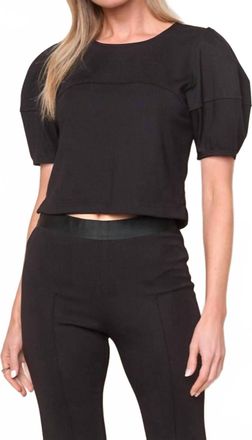 Stateside Lantern Short Sleeve Shirt In Black