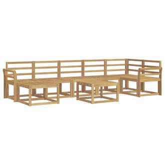 vidaXL Conjunto De Sof&aacute;s De Exterior 8 Pcs Blanco Vidaxl