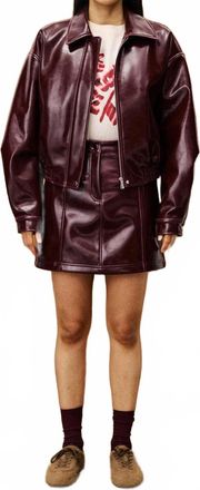 FRNCH Verne Mini Skirt In Bordeaux