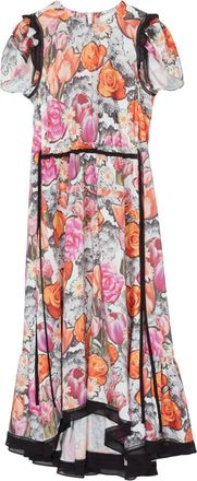 3.1 Phillip Lim Abito midi con stampa a fiori - Rosa