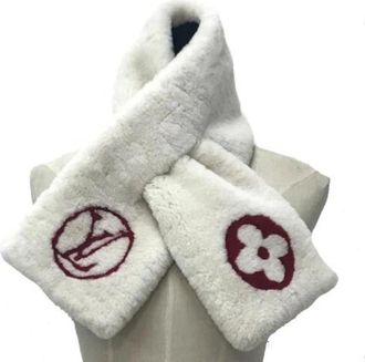 Louis Vuitton Pre-owned Cashmere scarves - Dames - Vintage Accessoires - Wit - ONE Size - Kasjmier - Vintage