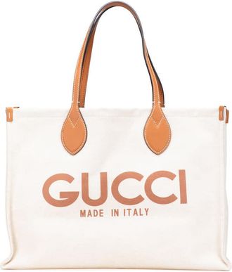 Gucci Pre-owned Gucci Large Canvas Logo Tote Ladies 772176 525040