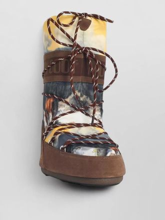 Moon Boot leather printed boots