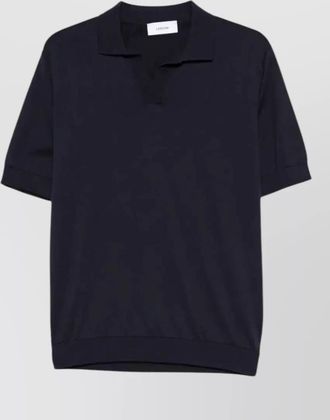 Lardini mens knitted polo shirt open neck