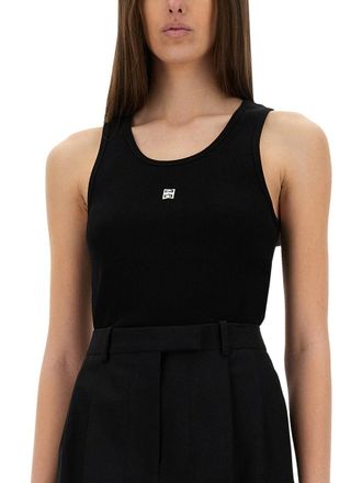 Givenchy Logo Cotton Tank Top - Black